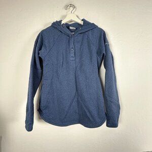 Columbia Womens Darling Days II Pullover Hoodie Sweatshirt Medium Blue Chevron